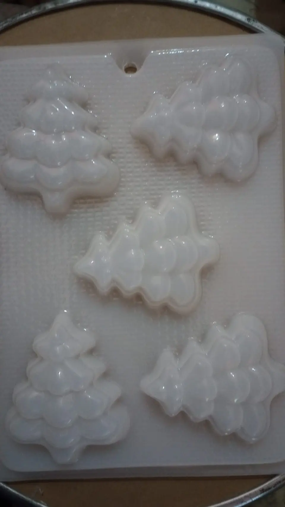 Molde para gelatina ch arbol de navidad con nieve 5 cav 1