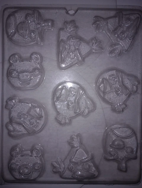  Molde para chocolate angry birds