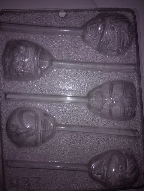  Molde para chocolate paletas power rangers cara