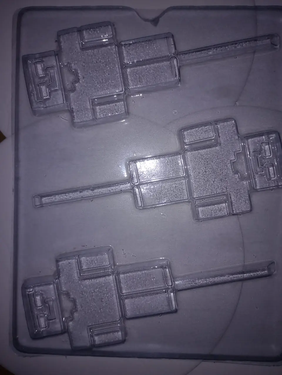  Molde para chocolate paleta Minecraft 3 cav. 1