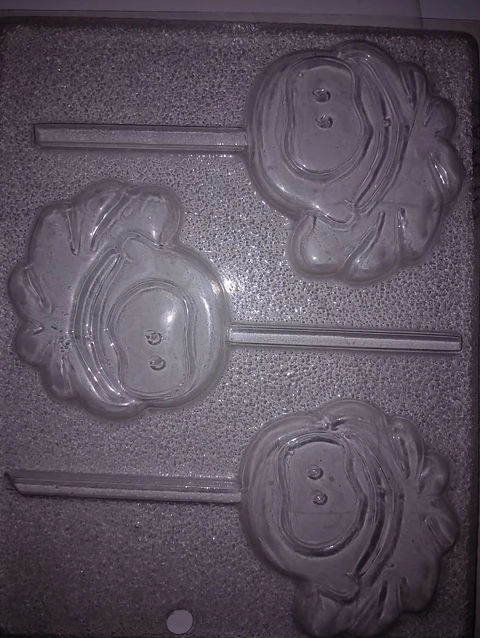  Molde para chocolate paleta cowco 3 cav.