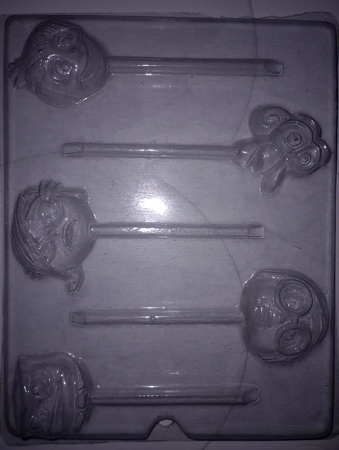  Molde para chocolate paletas Intensamente rostros
