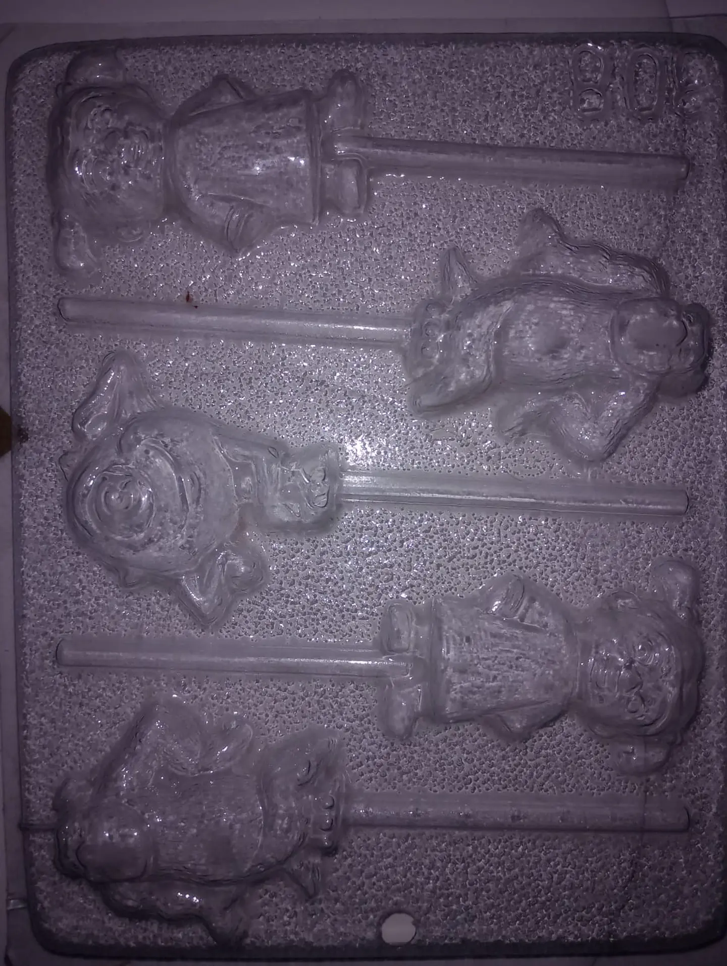 Molde para chocolate paletas monster Inc. 4 cav. 1