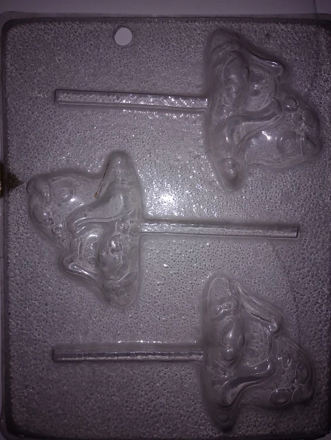  Molde para chocolate paleta perrito acostado 3 cav.