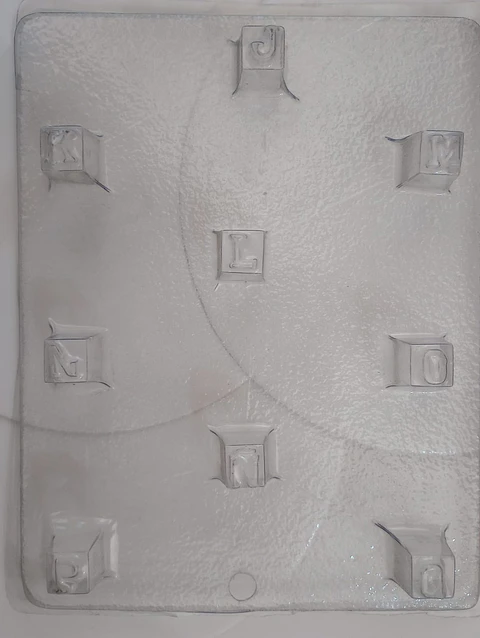  Molde para chocolate letras en cubo J-Q