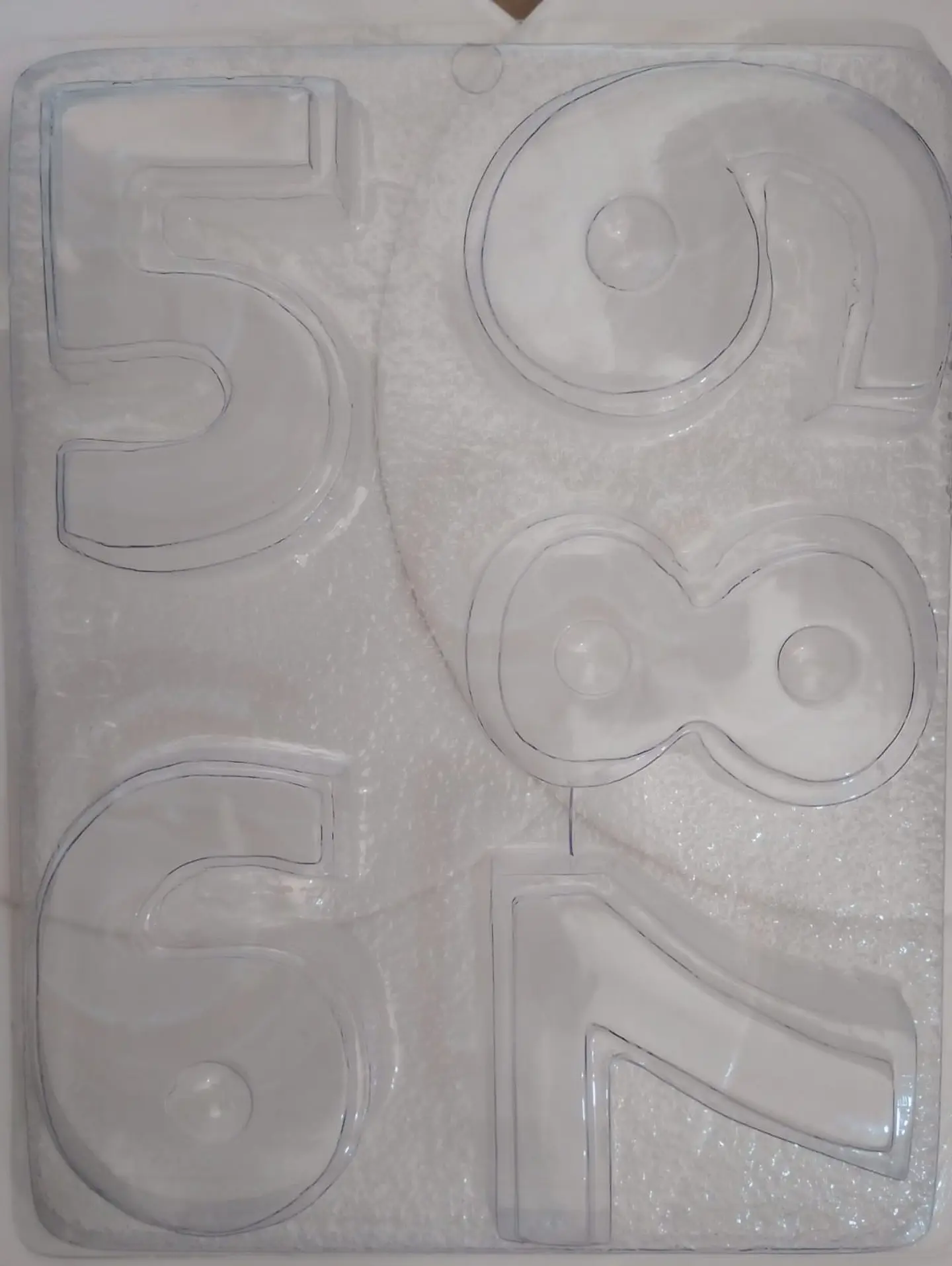  Molde para chocolate numero 5 al 9 1