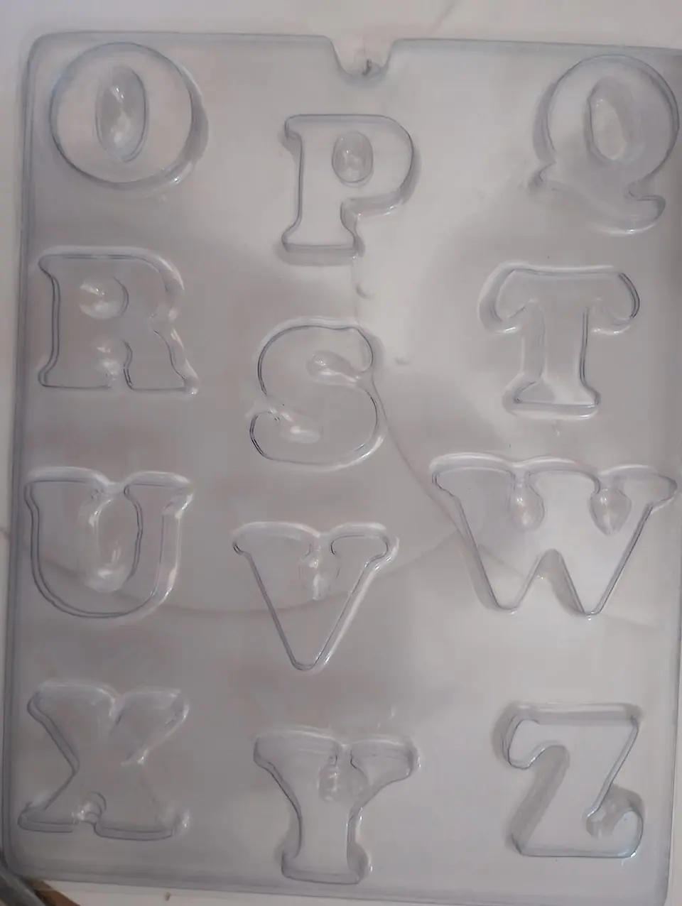 Molde para chocolate letras O-Z 1