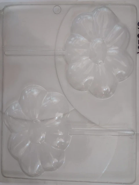  Molde para chocolate paleta flor 2 cav.