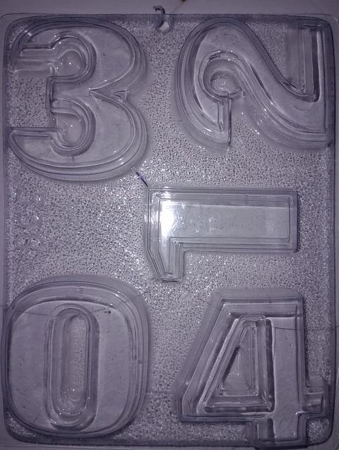  Molde de chocolate numeros 0-4 #338
