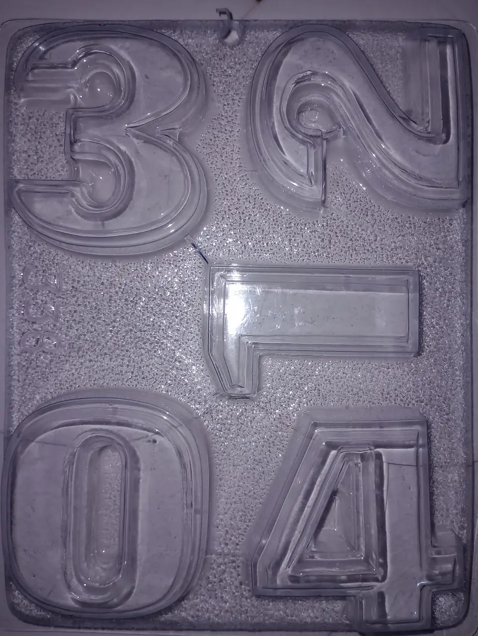  Molde de chocolate numeros 0-4 #338 1
