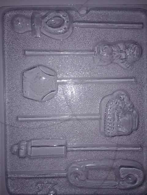  Molde para chocolate paletas bebe sonaja y biberon