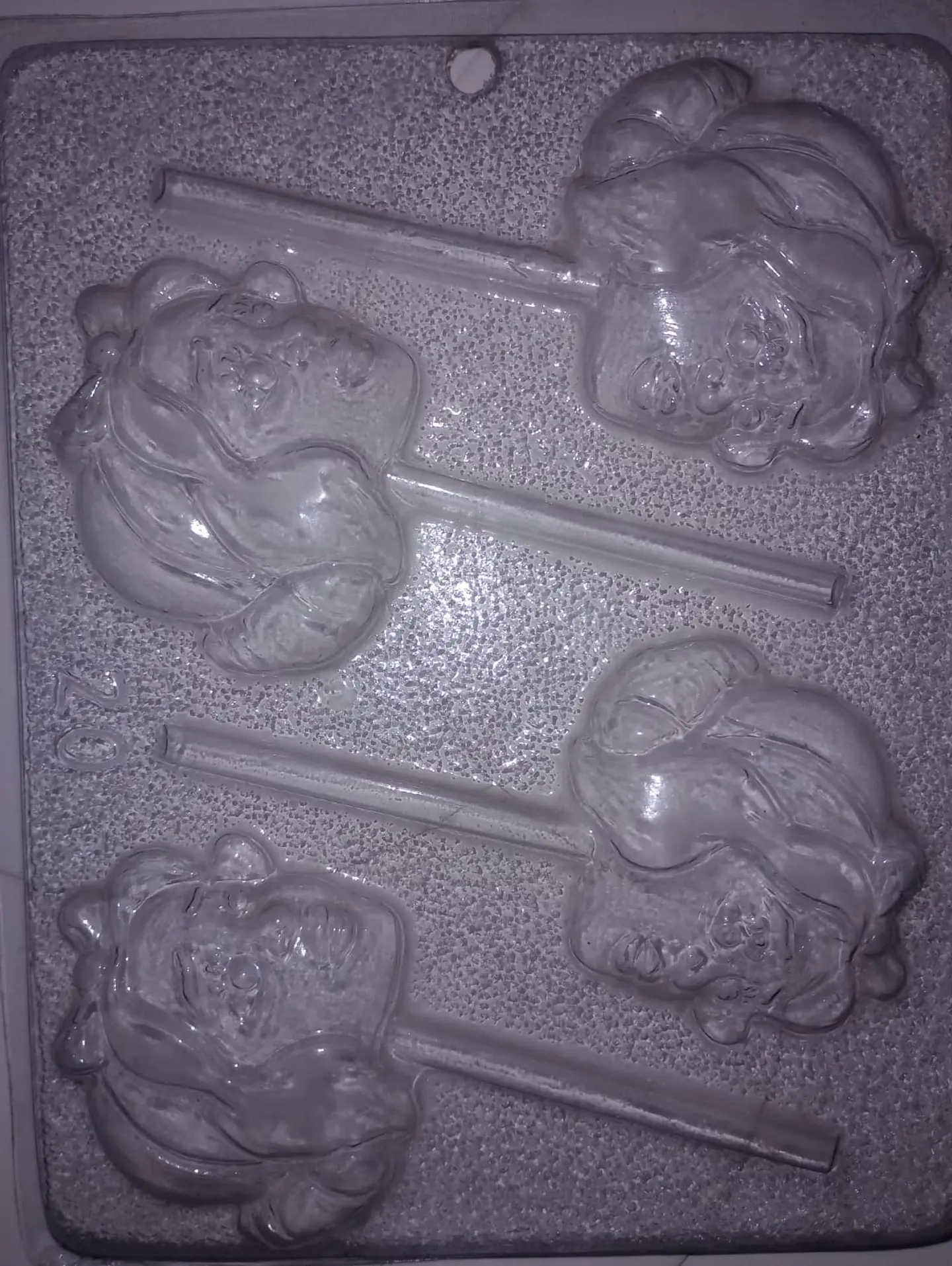  Molde para chocolate paletas blanca nieves rostro 4 cav. 1
