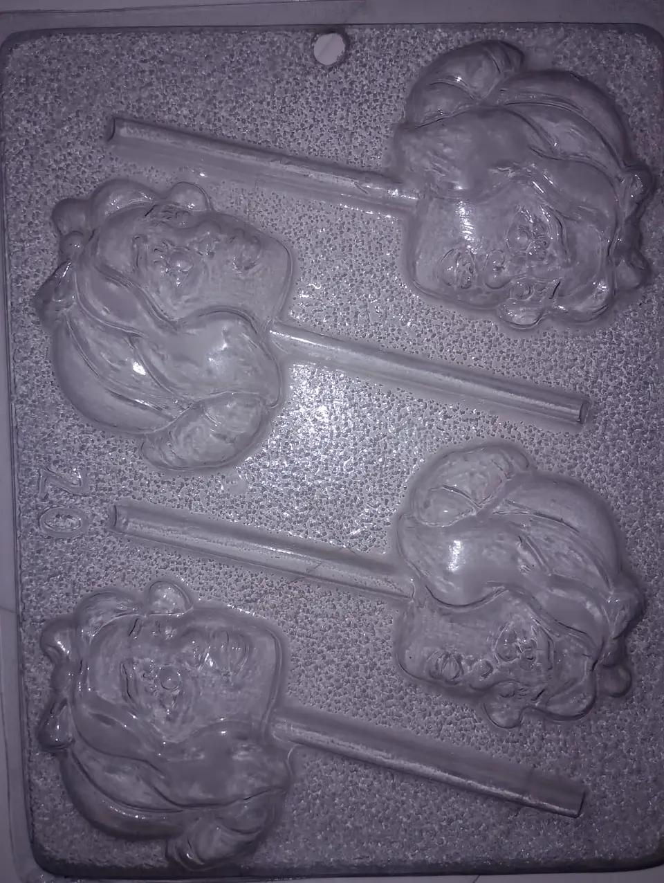  Molde para chocolate paletas blanca nieves rostro 4 cav. 1