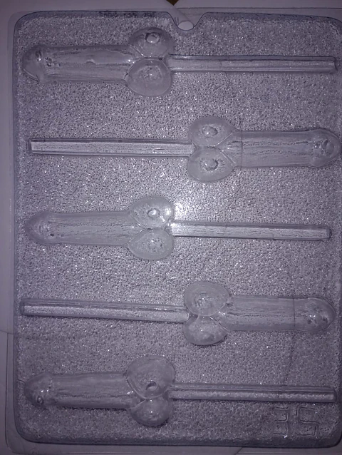  Molde para chocolate paletas pene 5 cav. (despedida de solt