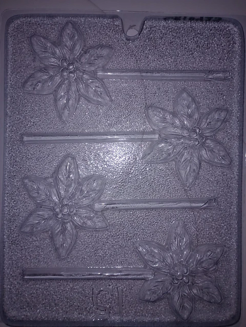  Molde para chocolate paletas Nochebuena 4 cav NV-15