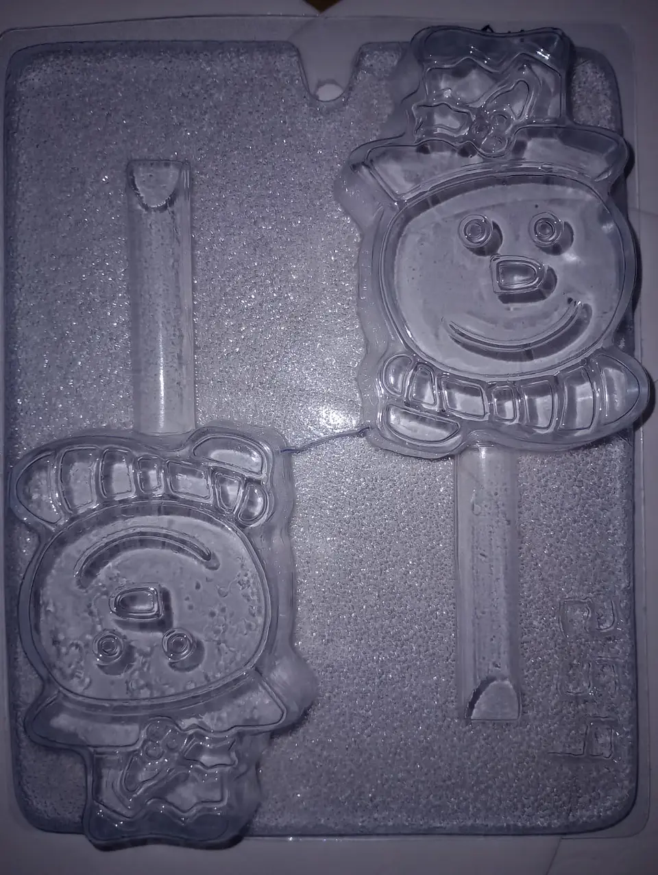  Molde para chocolate paletas mu�eco de nieve 2 cav. NV-259 1