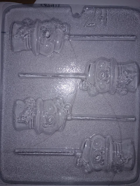  Molde para chocolate paletas mu�eco de nieve NV-24
