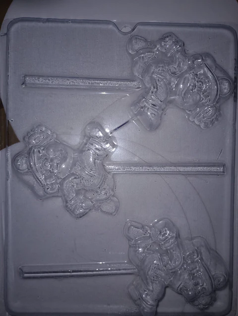  Molde para chocolate paleta Mario 3 cav.