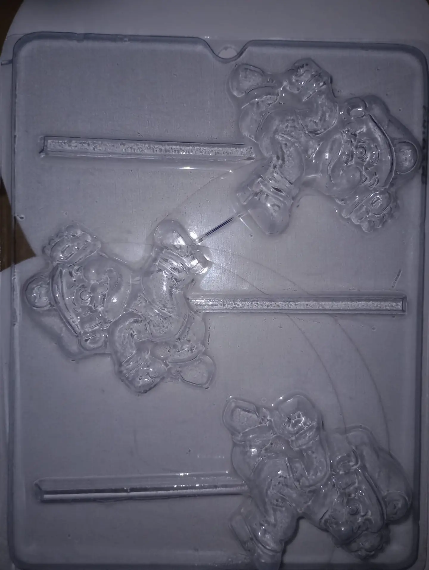 Molde para chocolate paleta Mario 3 cav. 1