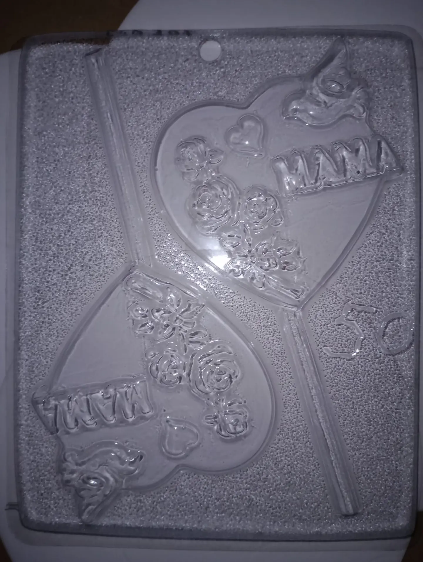  Molde para chocolate paleta corazon flor mama 1