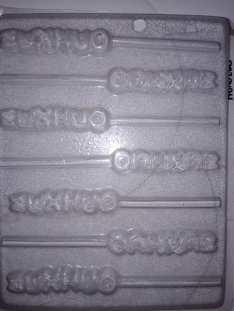  Molde para chocolate paletas letras Mexico