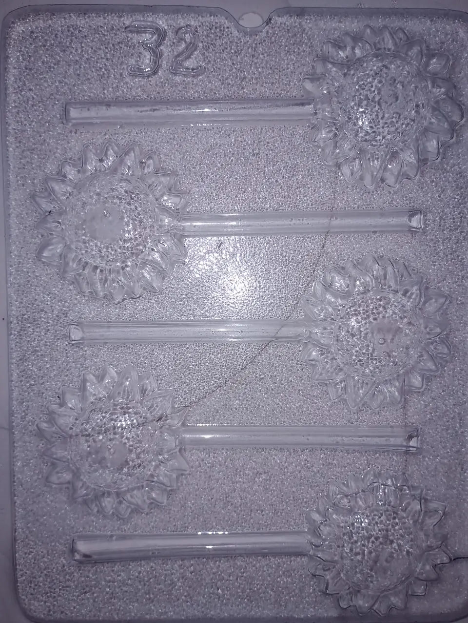  Molde para chocolate paletas girasol 6 cav. 1