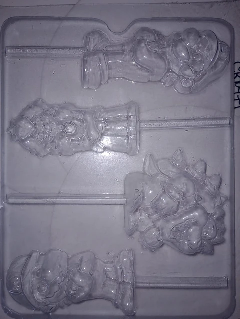  Molde para chocolate Mario Bros Princesa y Bowser