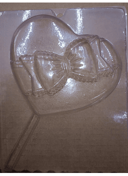  Molde para chocolate paleta corazon c/mo�o para cereal 1 ca