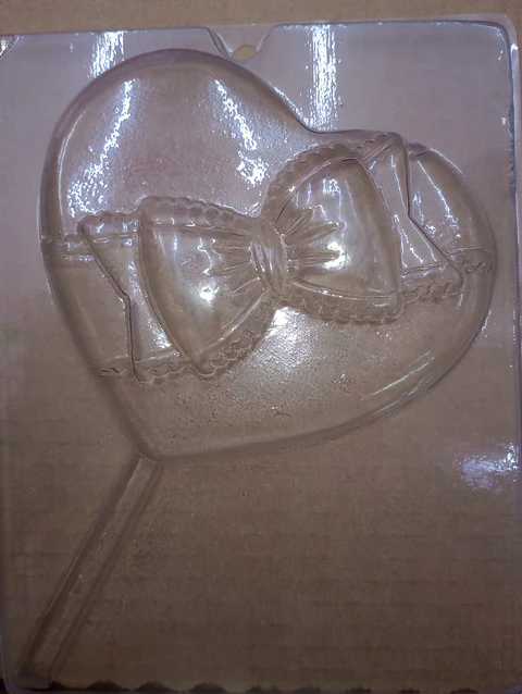  Molde para chocolate paleta corazon c/mo�o para cereal 1 ca