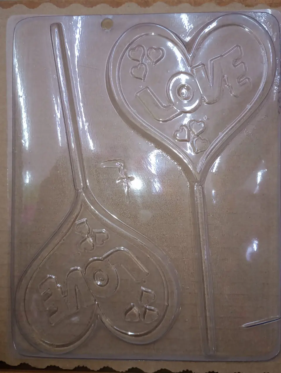  Molde para chocolate paleta love 2 cav. AM-7 1