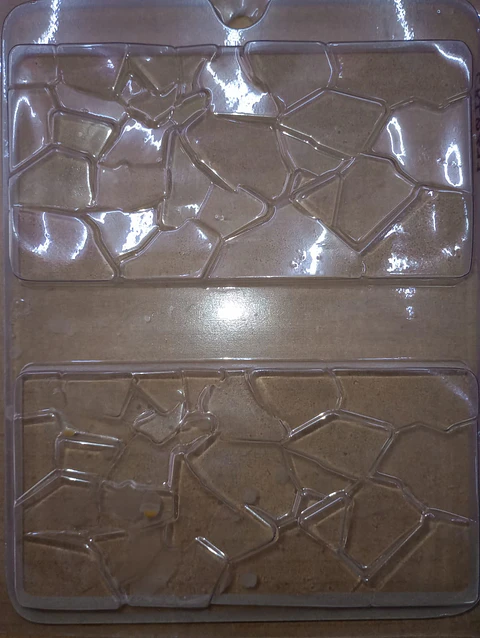  Molde para chocolate chico barra rectangular con relieve 2 