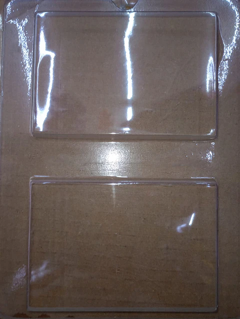  Molde para chocolate chico barra rectangular lisa 2 cav.