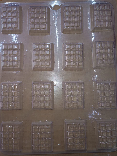  Molde para chocolate chico mini barras chocolate 16cav.