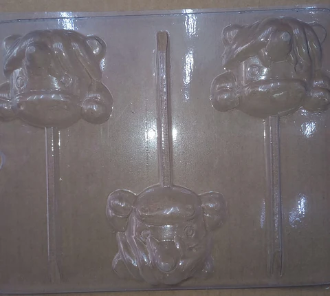 Molde para chocolate paletas Unicornio cara 3 cav.