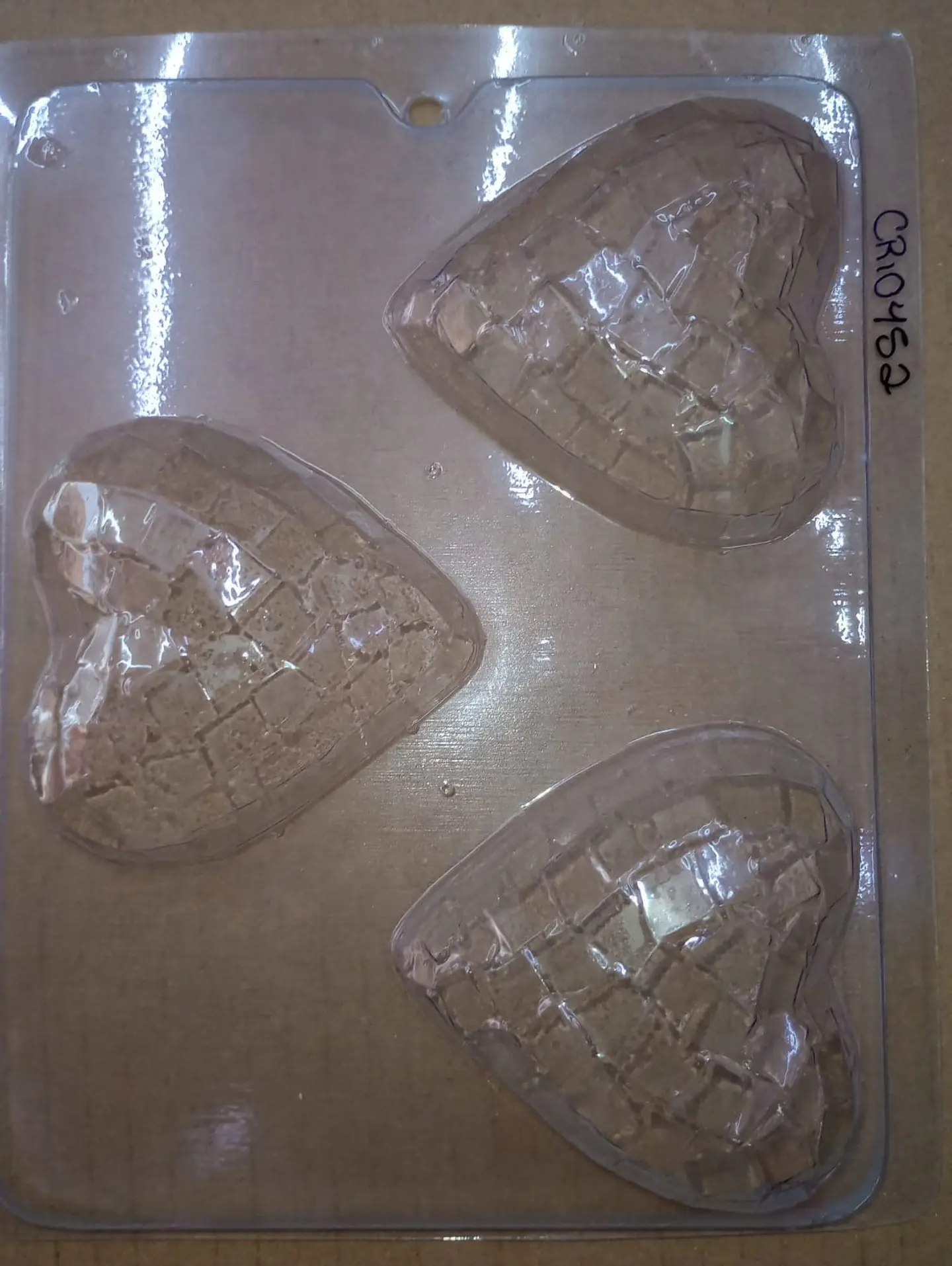  Molde para chocolate corazon vitral 3cav. AM-620 1