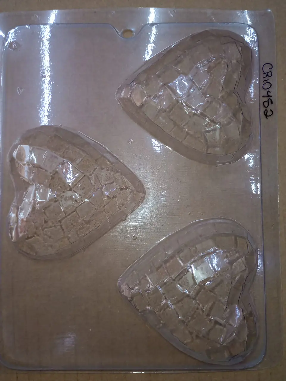  Molde para chocolate corazon vitral 3cav. AM-620 1