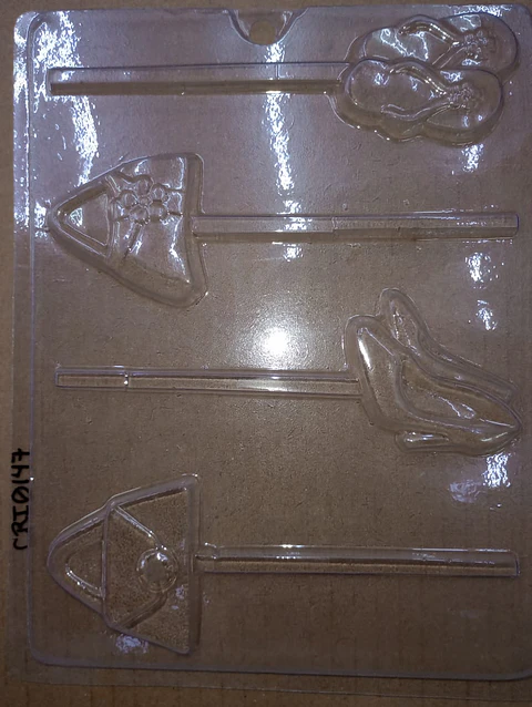  Molde para chocolate zapatilla bolsa y sandalia