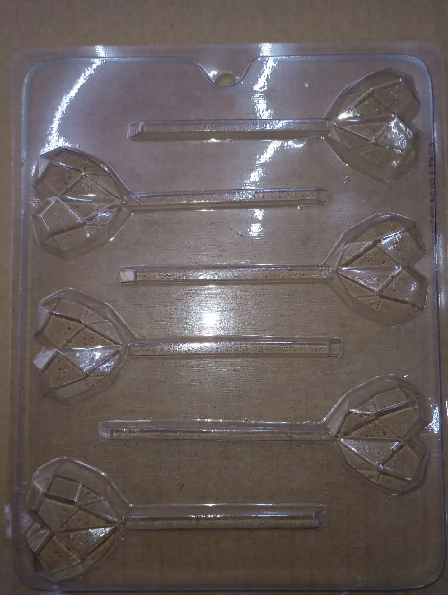  Molde para chocolate paletas corazon diamante 6cav. AM-628 1