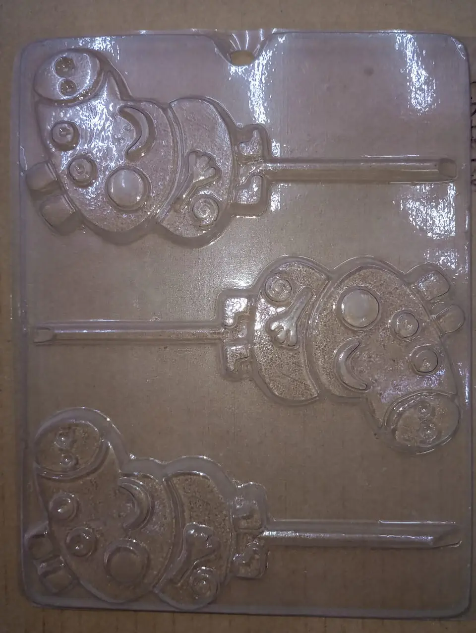 Molde para chocolate paletas George (peppa pig) 3 cav. 1