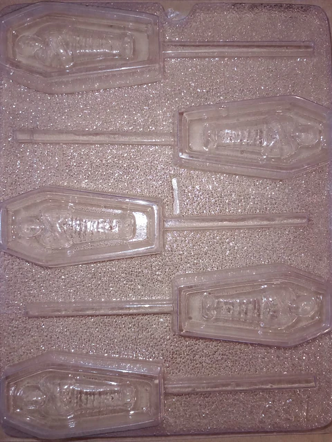 Molde para chocolate paletas ataud #152