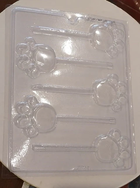  Molde para chocolate paletas huellita de perrito