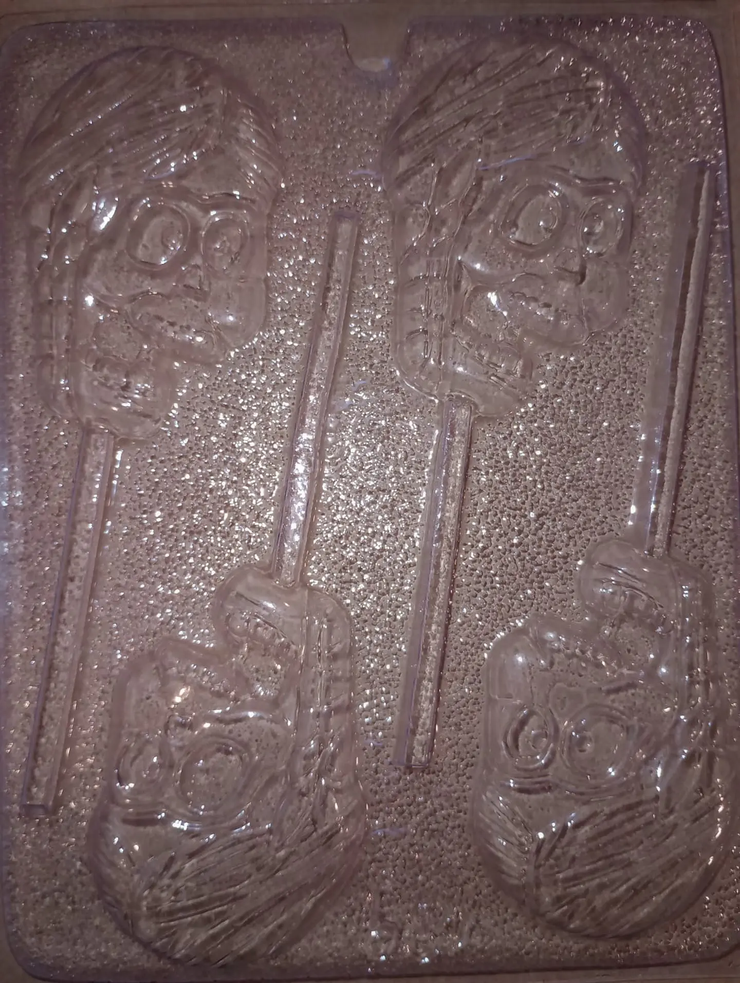  Molde para chocolate paleta Calavera CHW-89 4 cav. 1