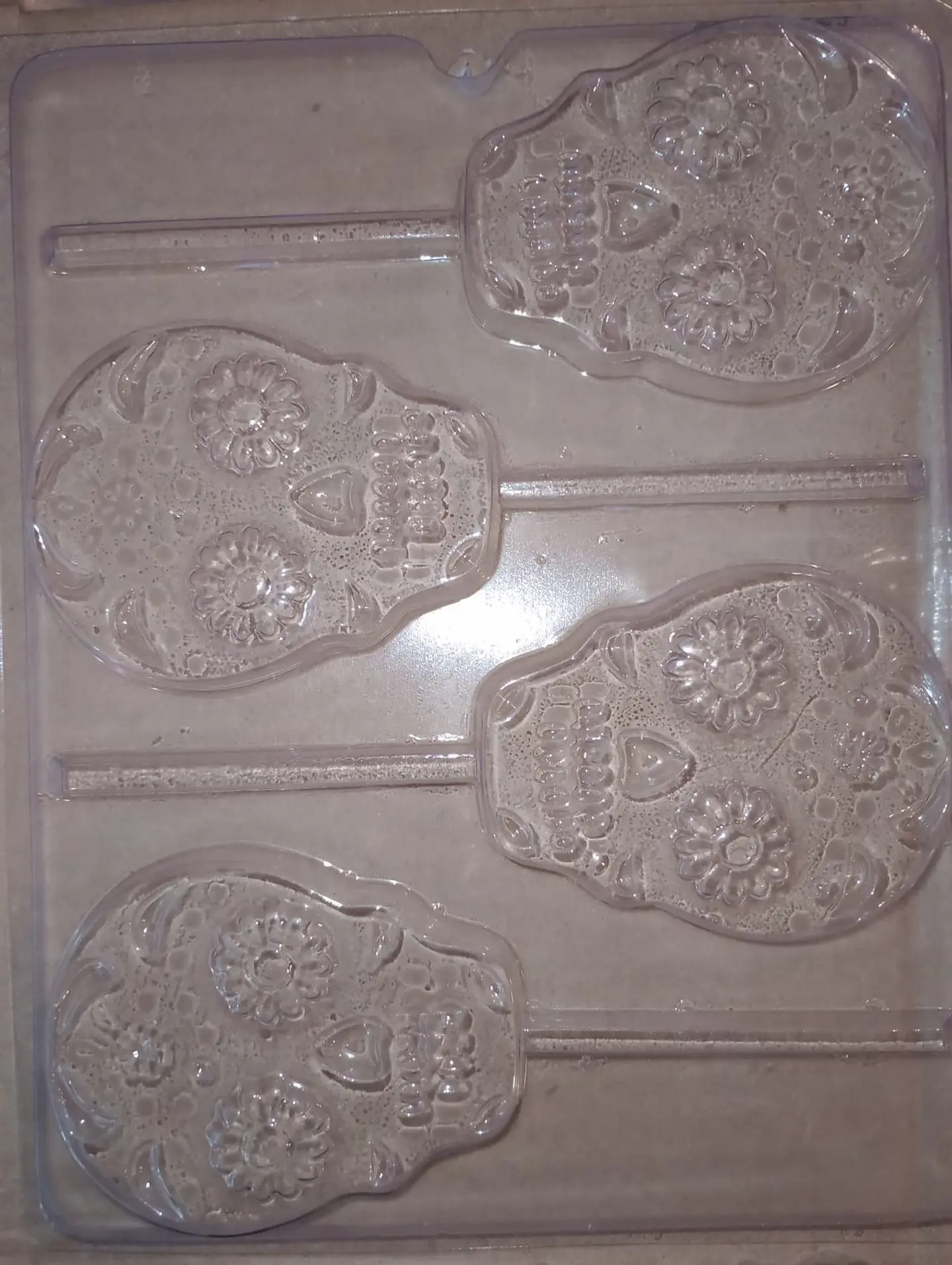  Molde para chocolate paleta calavera de azucar 4 cav. 1