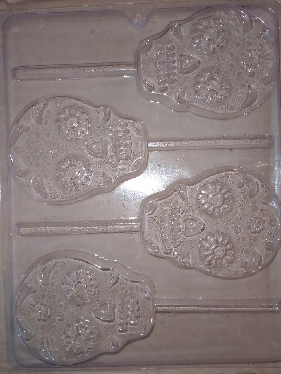  Molde para chocolate paleta calavera de azucar 4 cav. 1
