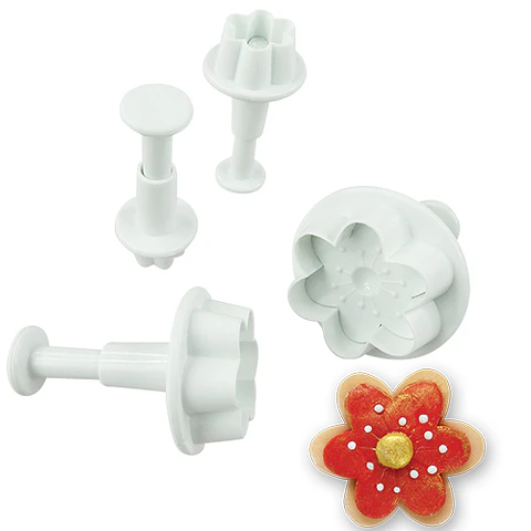 Jgo cortador eyector flor 6 petalos 4 Pieza  63-088