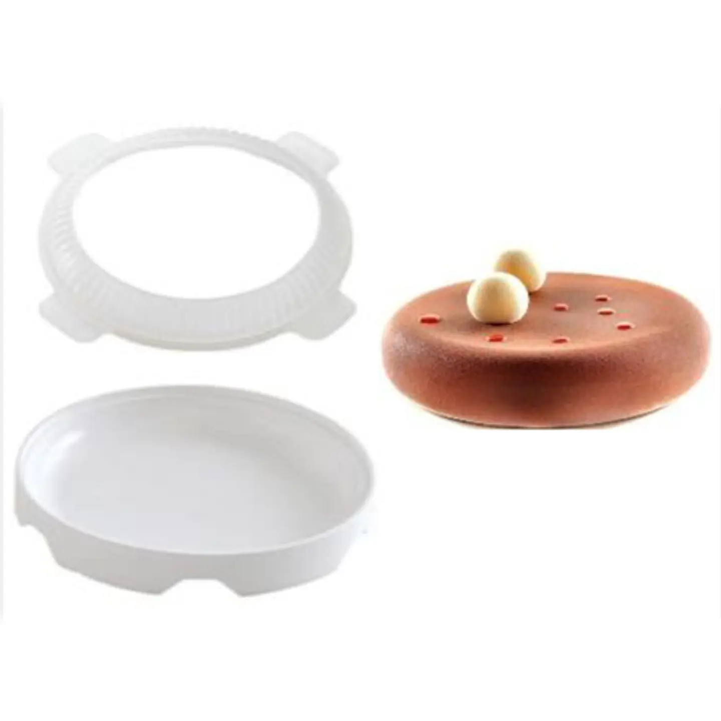  Molde Silicon Blanco Eclipse 18 x 19.5 cm 2 Piezaas  SIL000 1