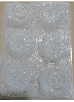  Molde para gelatina chico flores 6cav.