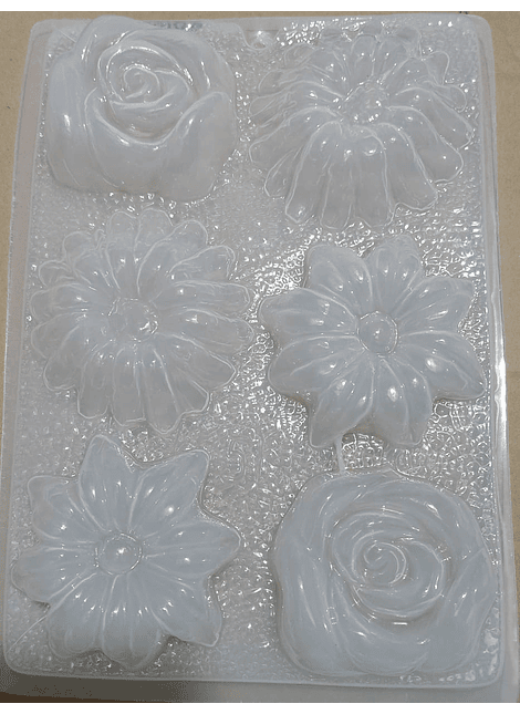  Molde para gelatina chico flores 6cav.
