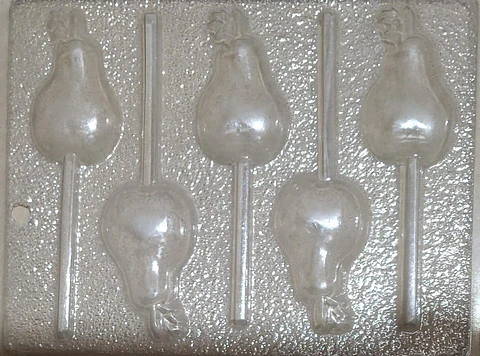  Molde para chocolate paletas pera 5 cav.