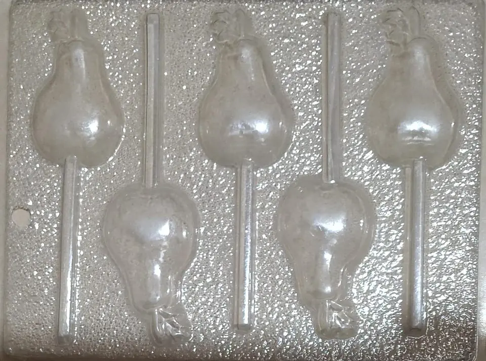  Molde para chocolate paletas pera 5 cav. 1